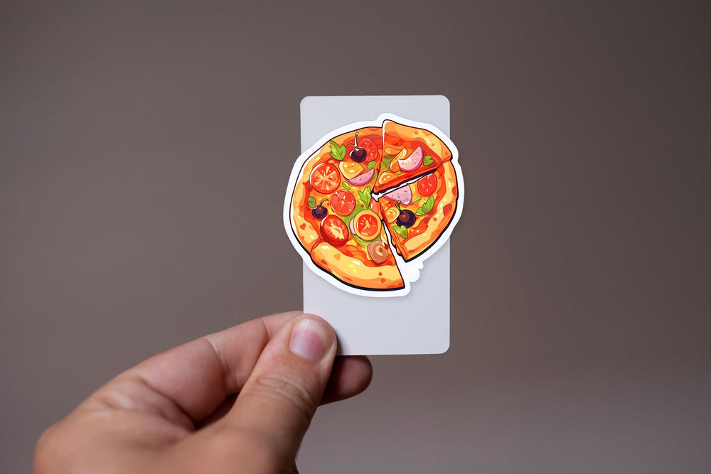 Appetizing Pizza Cartoon Sticker