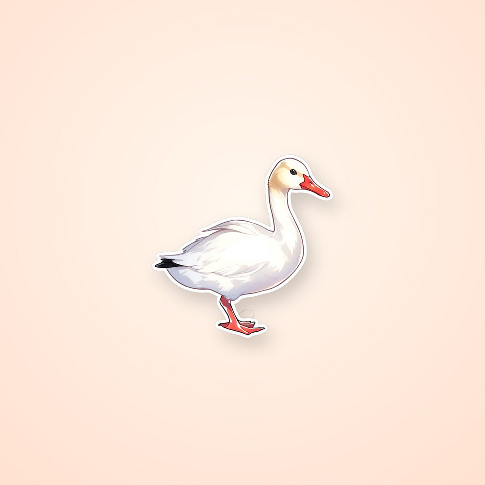 Aesthetic White Goose Sticker