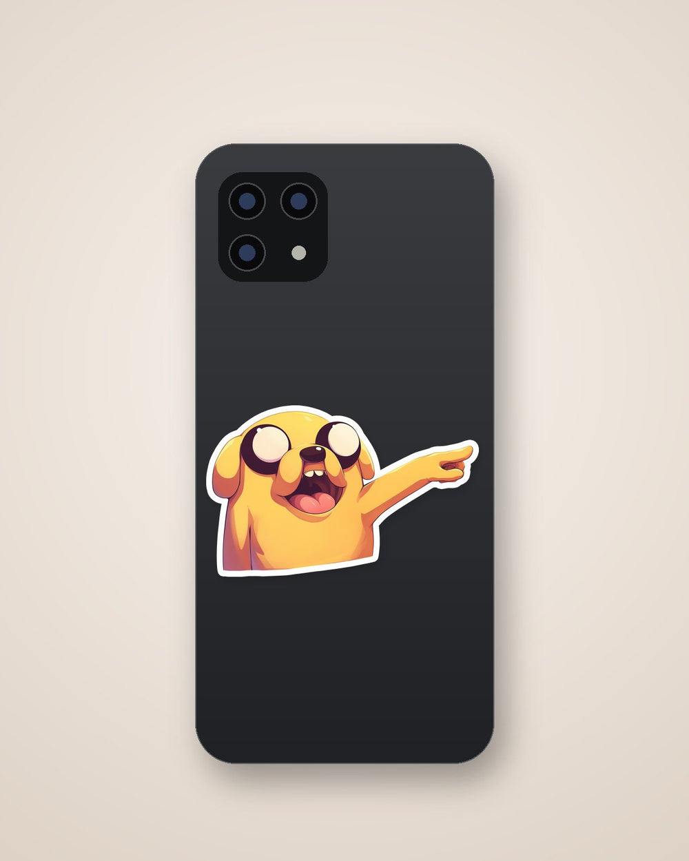 Jake the Dog Pointing Cartoon Sticker