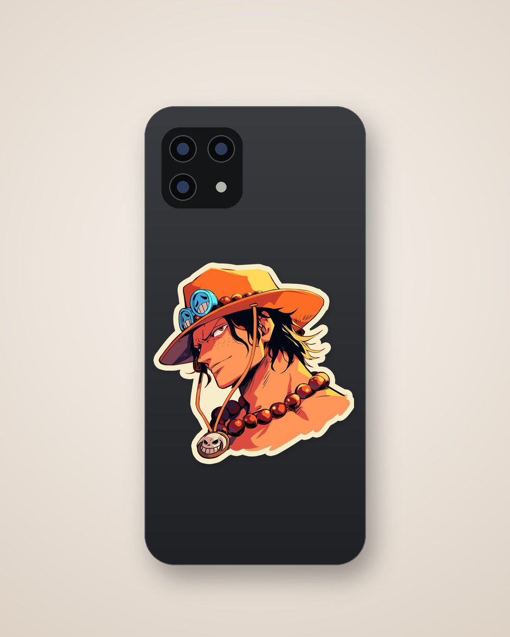 One Piece Ace Smirking Sticker