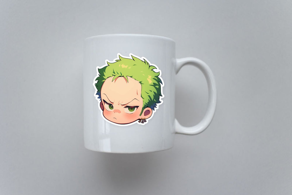 Chibi Zoro Head One Piece Sticker