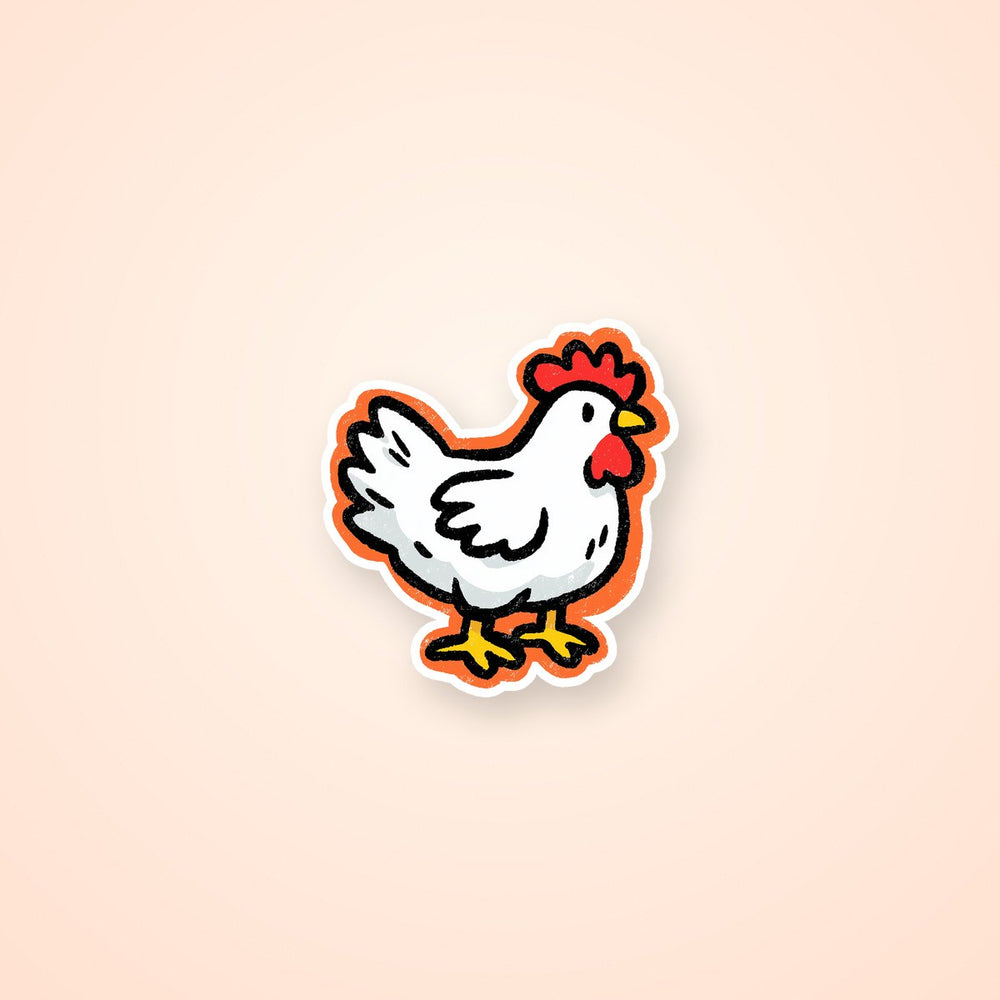 Funny Chicken Handdrawn Sticker