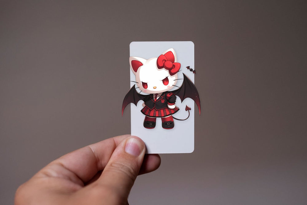 Gothic Devil Hello Kitty Wings Sticker