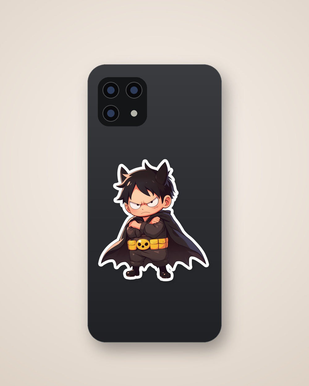 Chibi Luffy Batman Parody Sticker