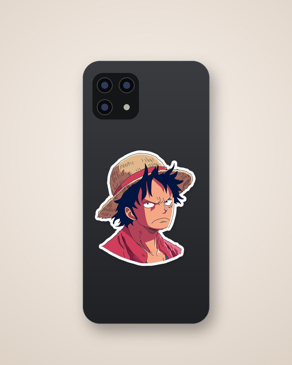 One Piece Luffy Straw Hat Angry Sticker