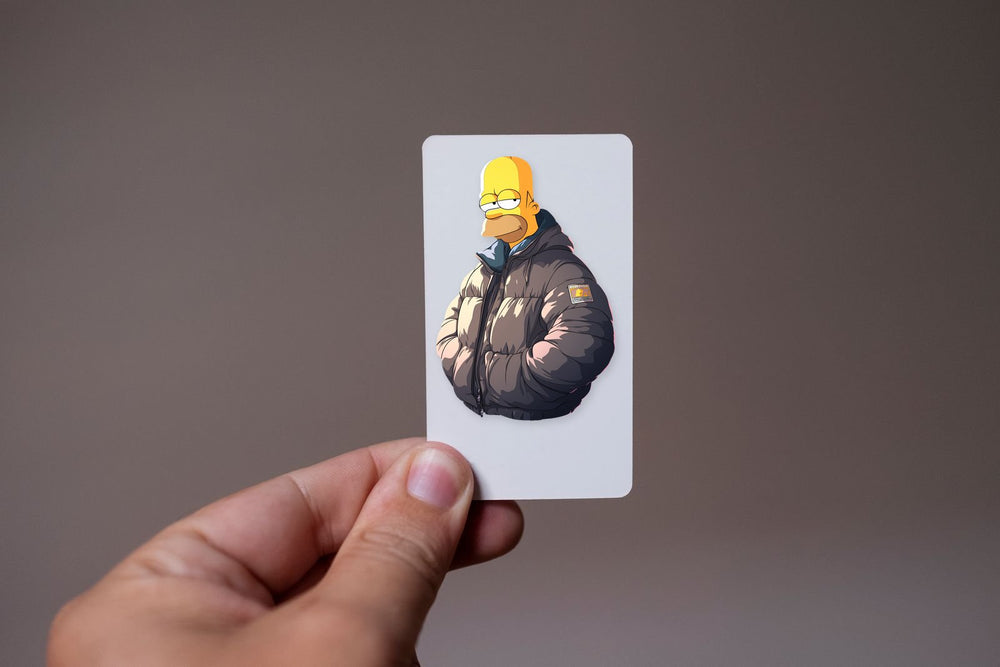 The Simpsons Homer Puffer Jacket Sticker