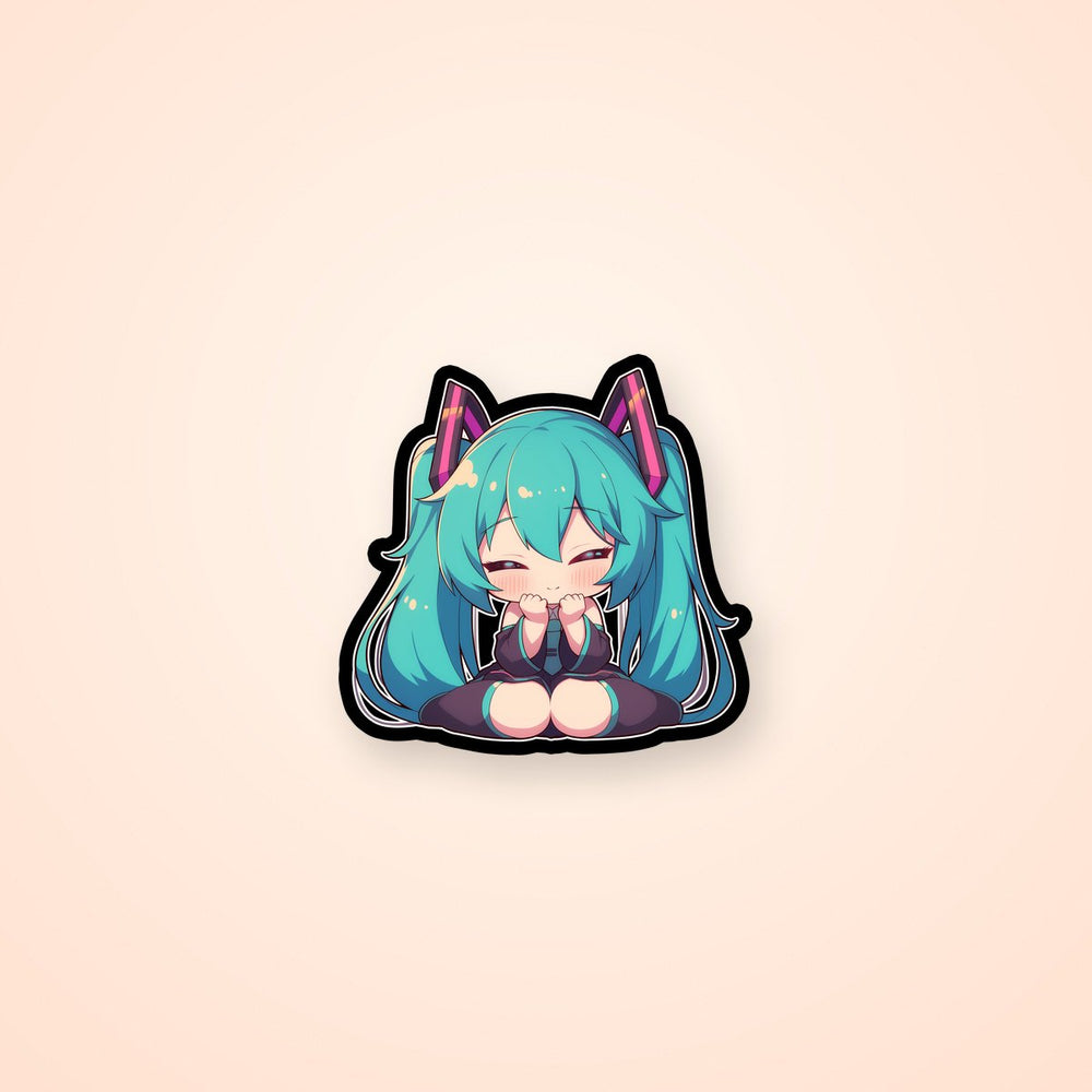 Chibi Hatsune Miku Funny Vocaloid Sticker