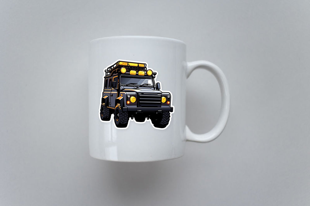 Black Jeep Cardboard Sticker