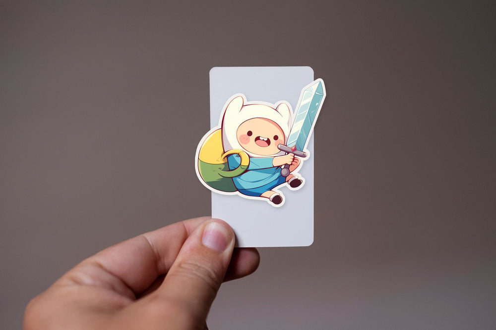 Kawai Finn Sword Adventure Time Sticker