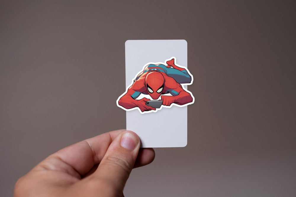 Spider-Man Texting Funny Comic Sticker