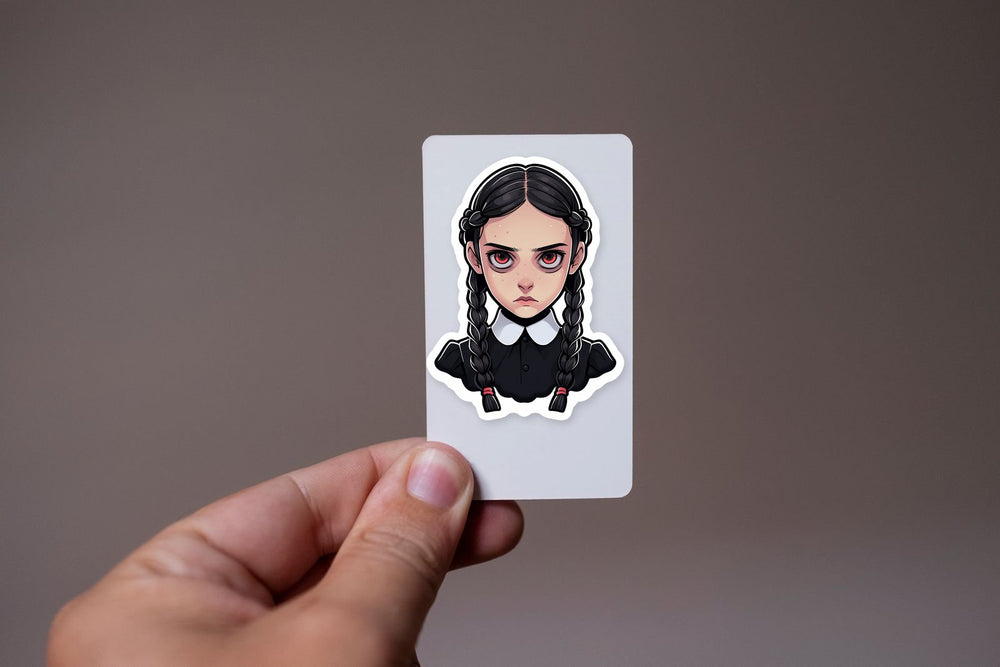 Wednesday Addams Art Sticker