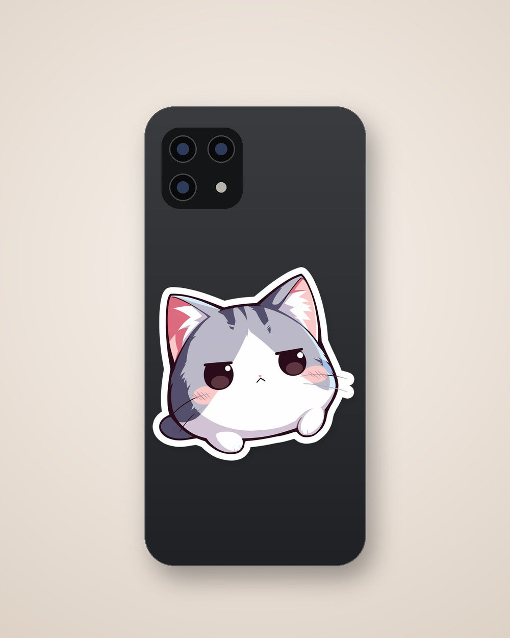 Kawaii Moody Cat Sticker