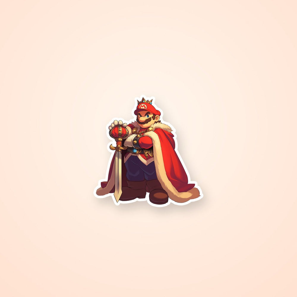 Super Mario King Royal Crown Fantasy Sticker