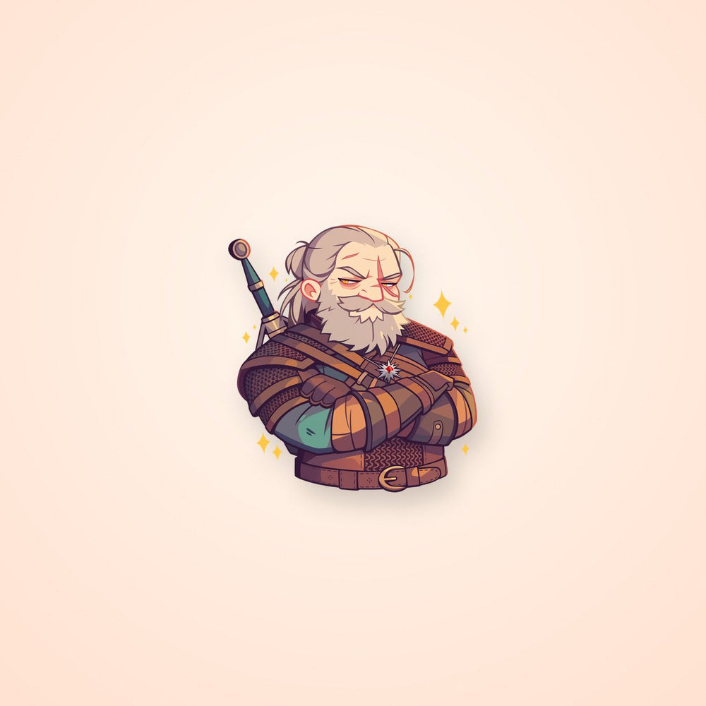 Serious Witcher Geralt Sticker