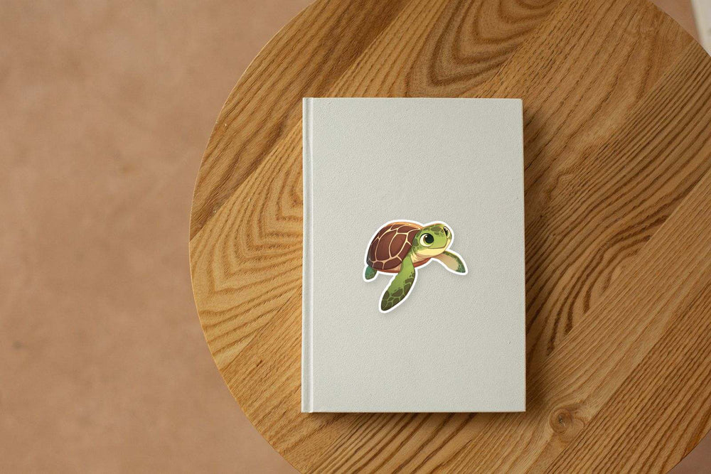 Cute Sea Turtle Swimming Sticker