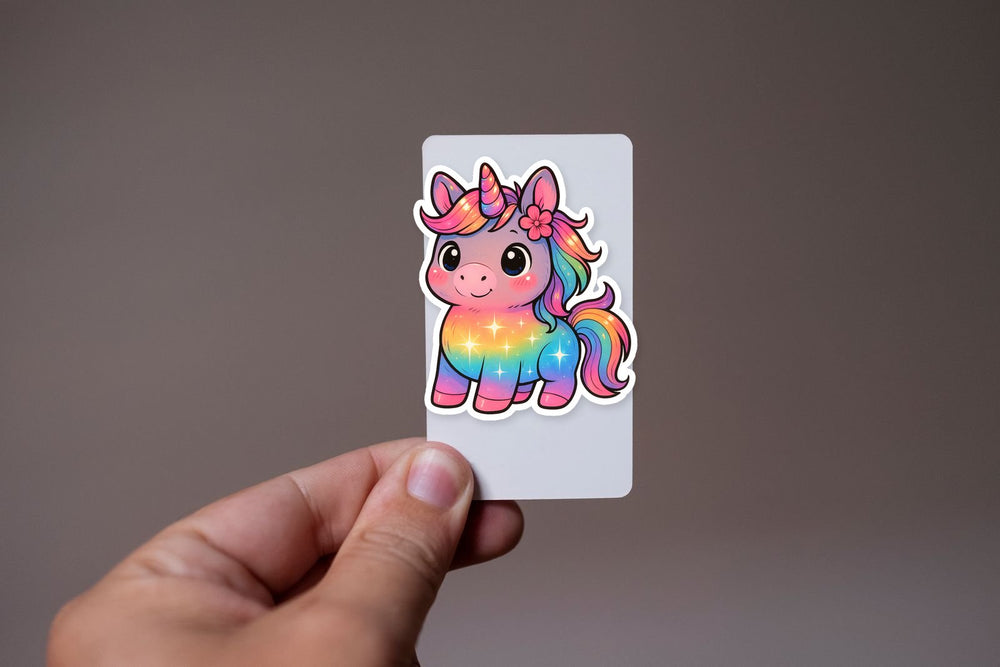Rainbow Unicorn Cute Glitter Sticker
