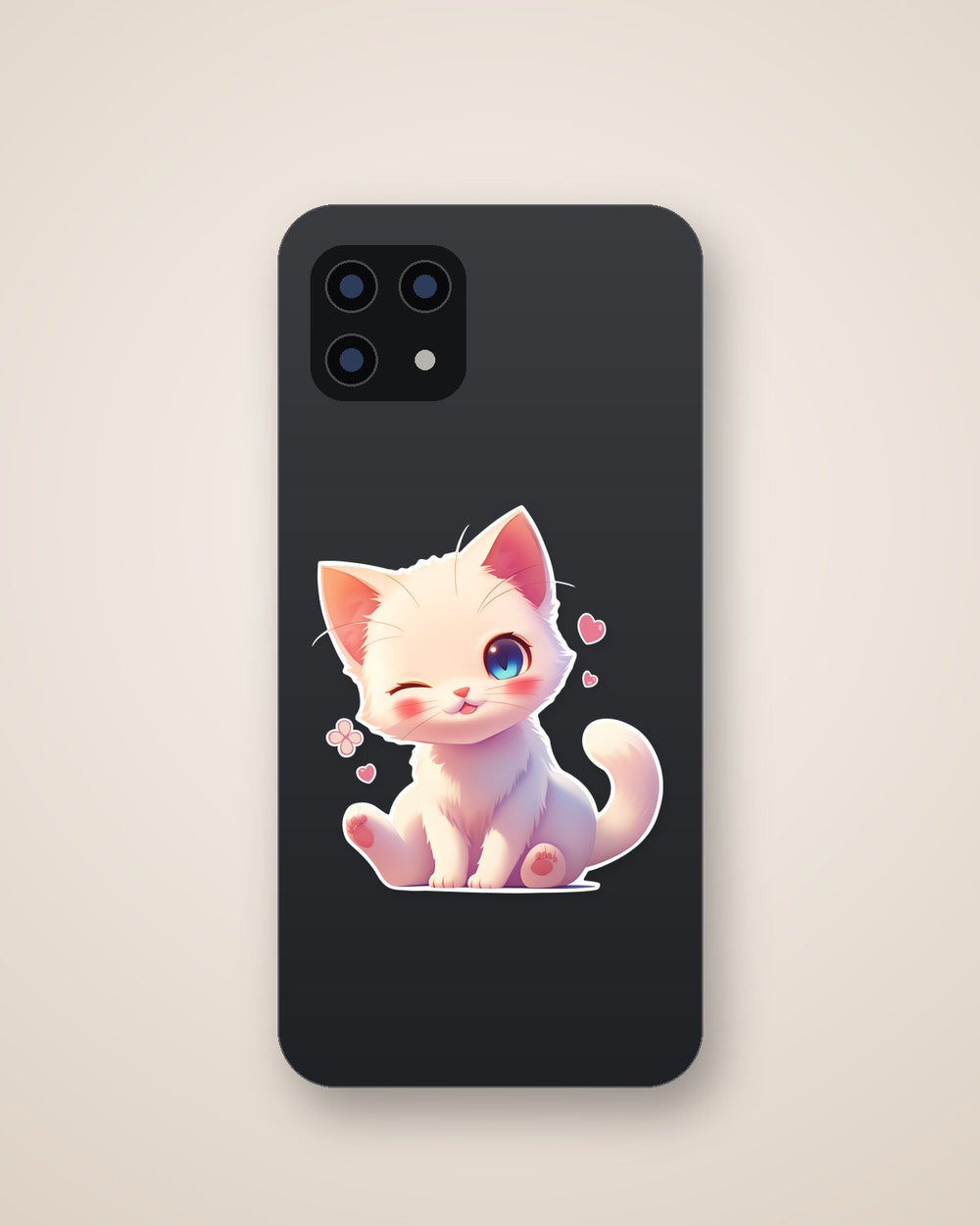 Adorable Kitten Winking Sticker