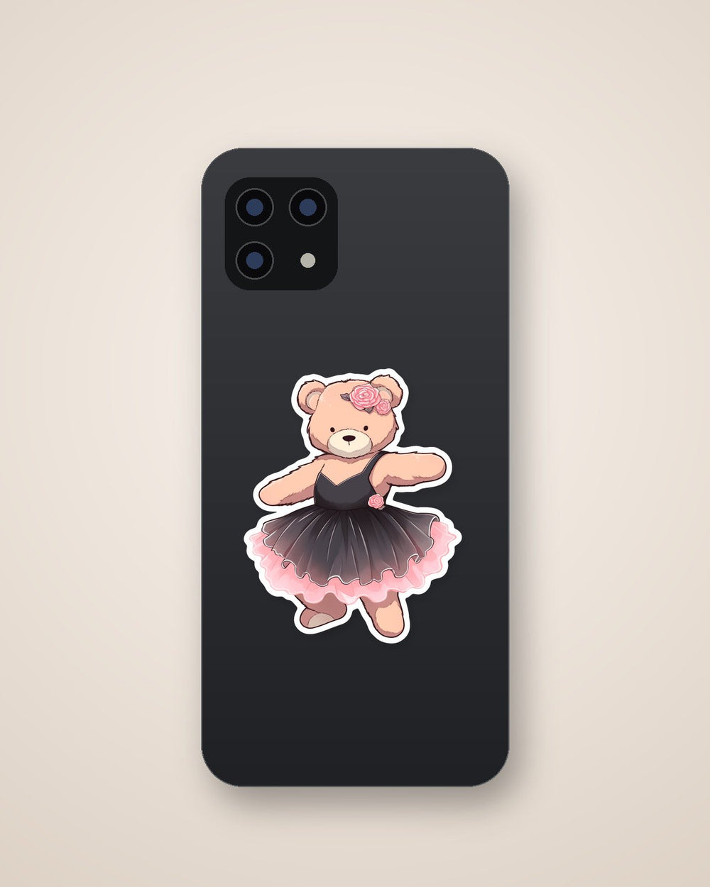 Plush Bear Ballerina Sticker