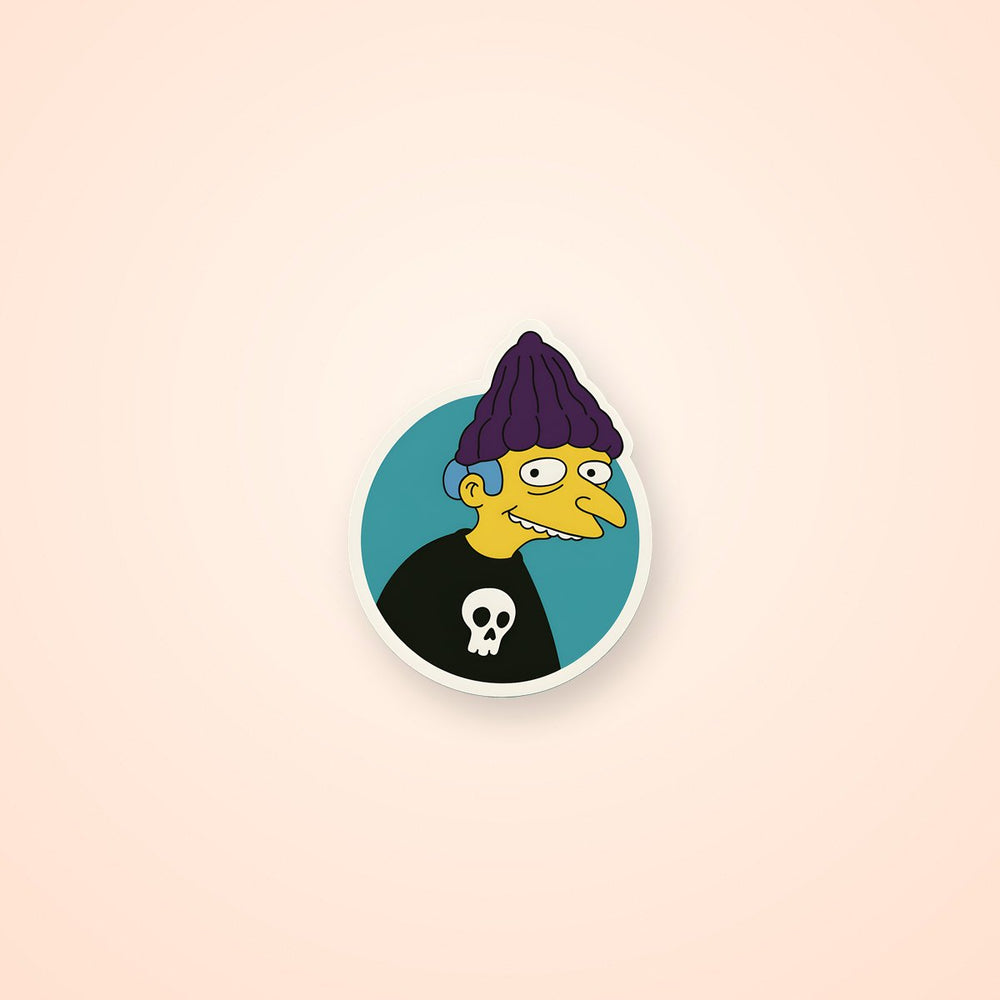 Mr Burns as a Jimbo Jones Simpsons Sticker