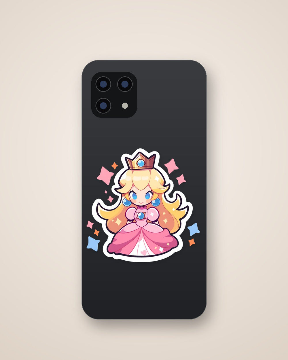 Simple Cute Princess Peach Mario Sticker