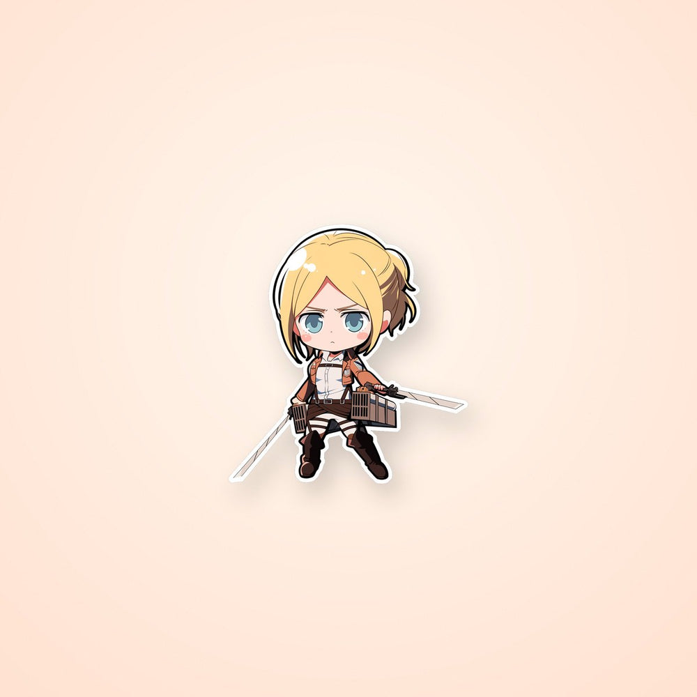 Attack on Titan Chibi Annie with Swords Sticker