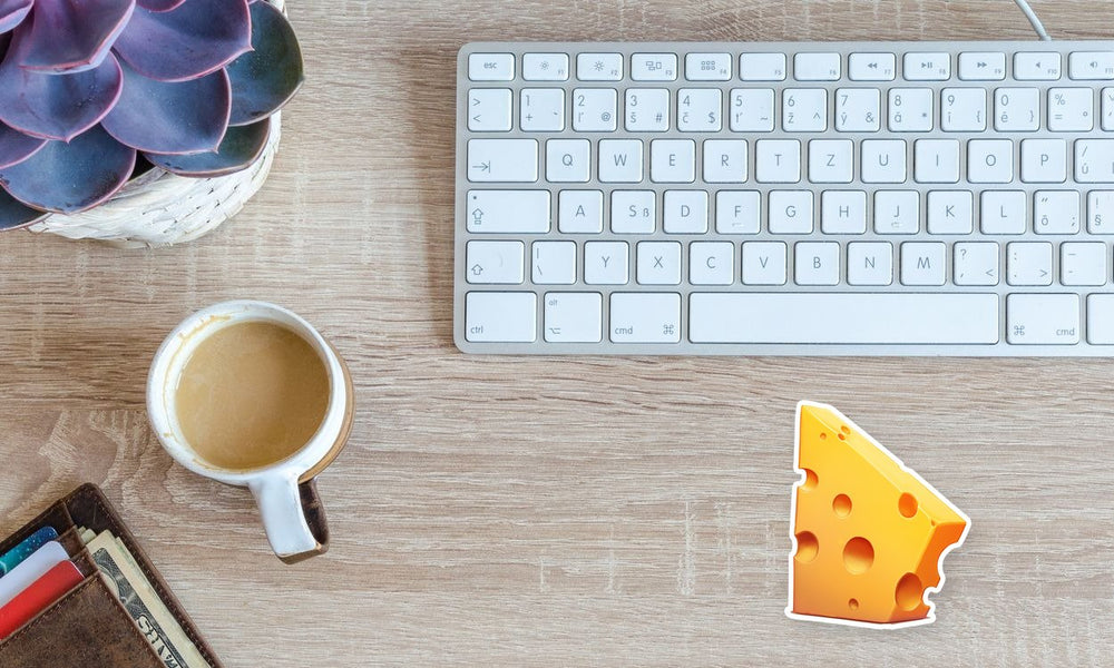 Funny Cheese Cartoon Sticker