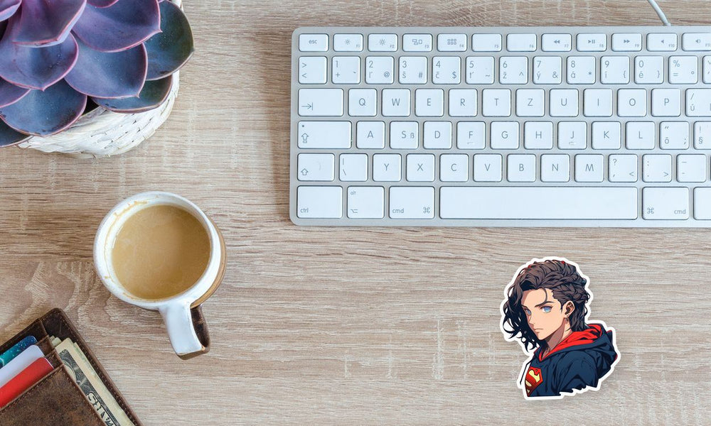 Girl in Superman Hoodie Sticker