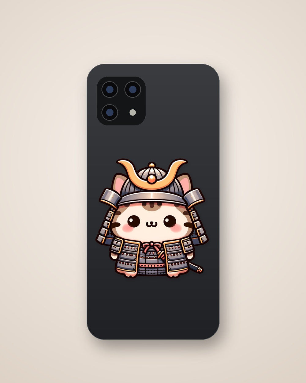 Cute Samurai Cat Sticker