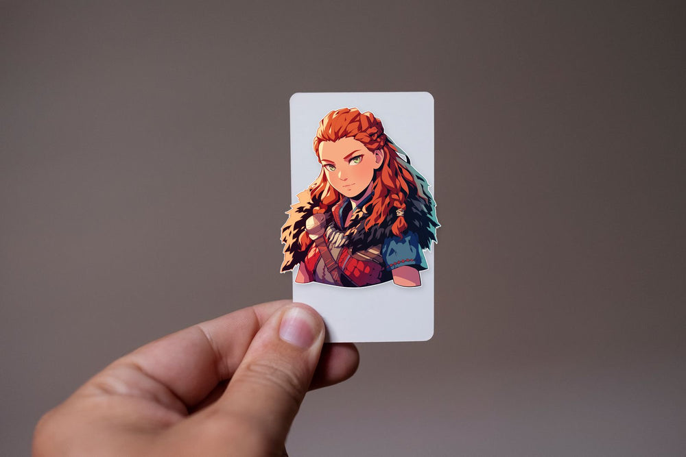 Horizon Zero Dawn Aloy Red Braids Sticker