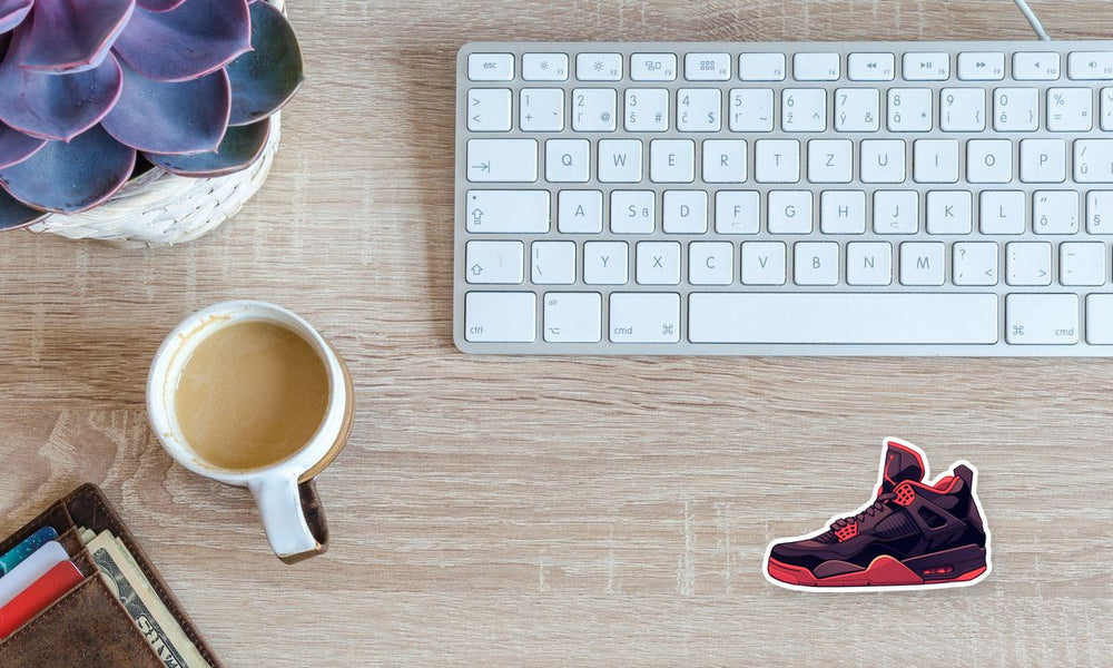 Air Jordan 4 Bred Sneaker Sticker