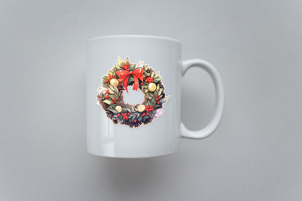 Aesthetic Christmas Wreath Sticker