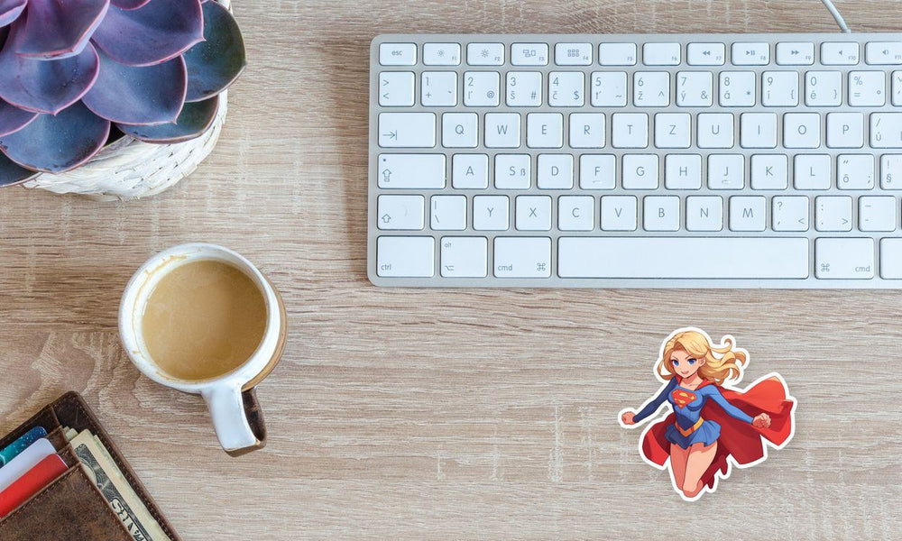 Supergirl Anime Style Sticker