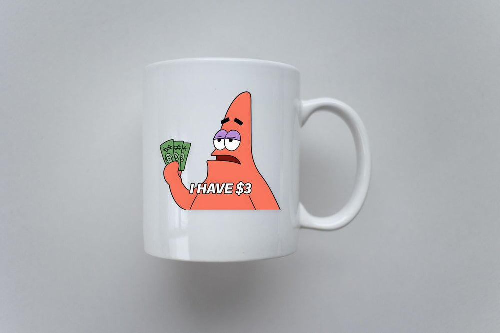 Patrick Star I Have 3 Dollars Sticker