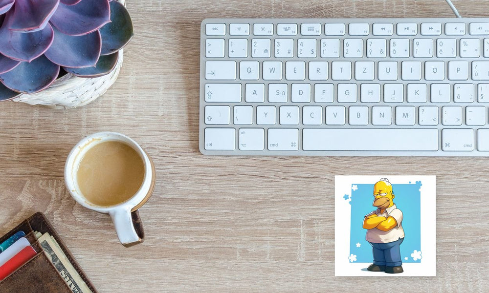 Homer Simpson Happy Character Sticker