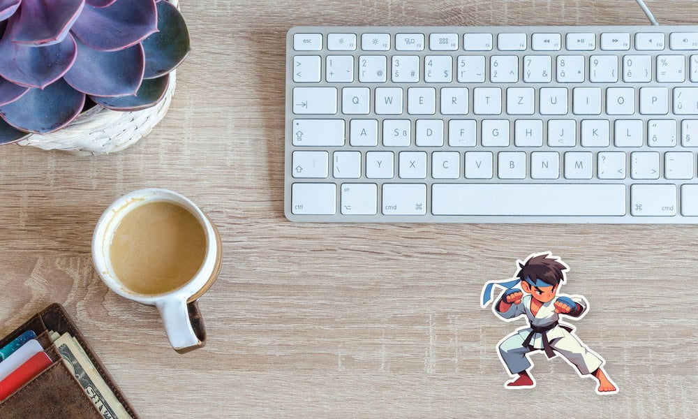 Karate Champion Chibi-Style Sticker