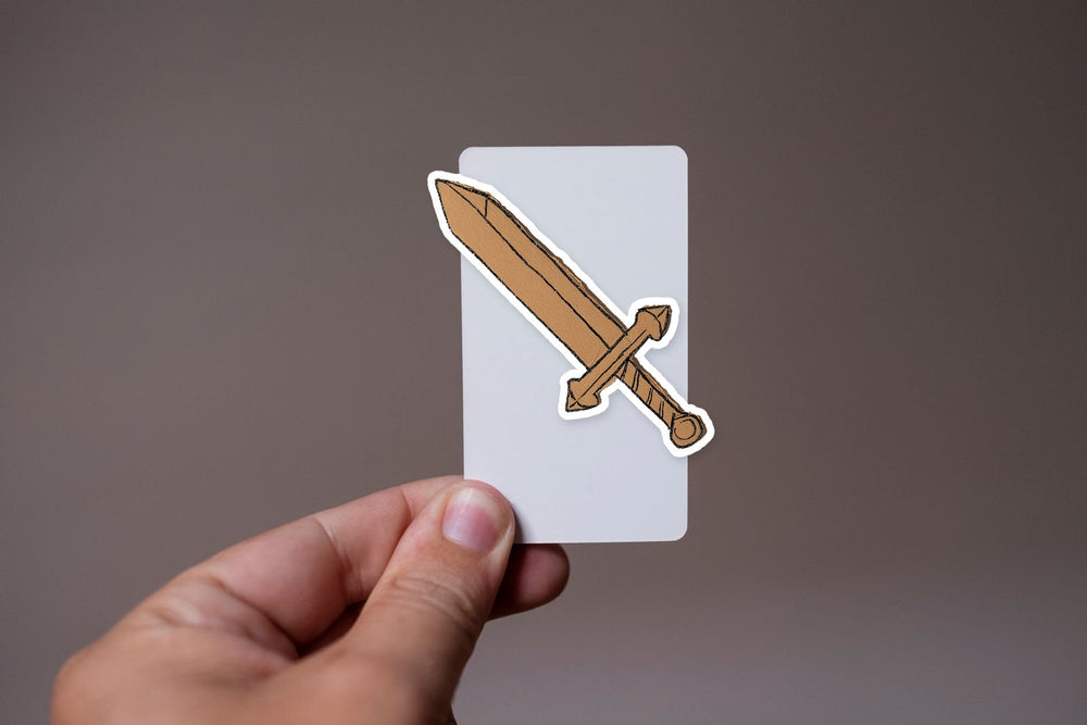 Cardboard Sword Diy Toy Fantasy Sticker