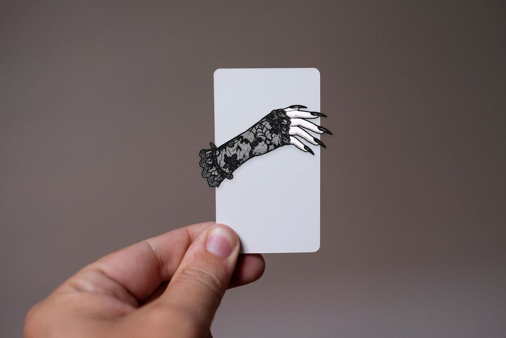 Vintage Gothic Lace Glove Hand Dark Sticker