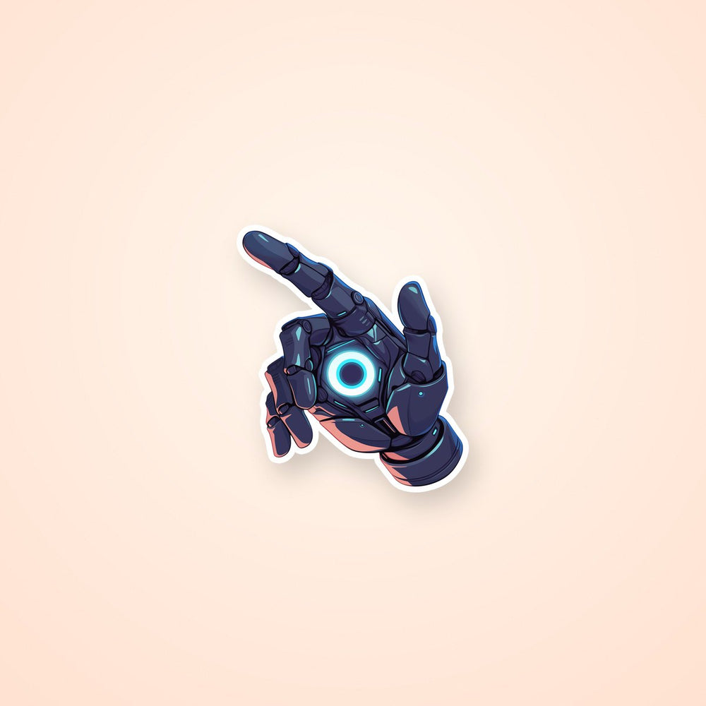Robotic Hand Blue Core Sticker