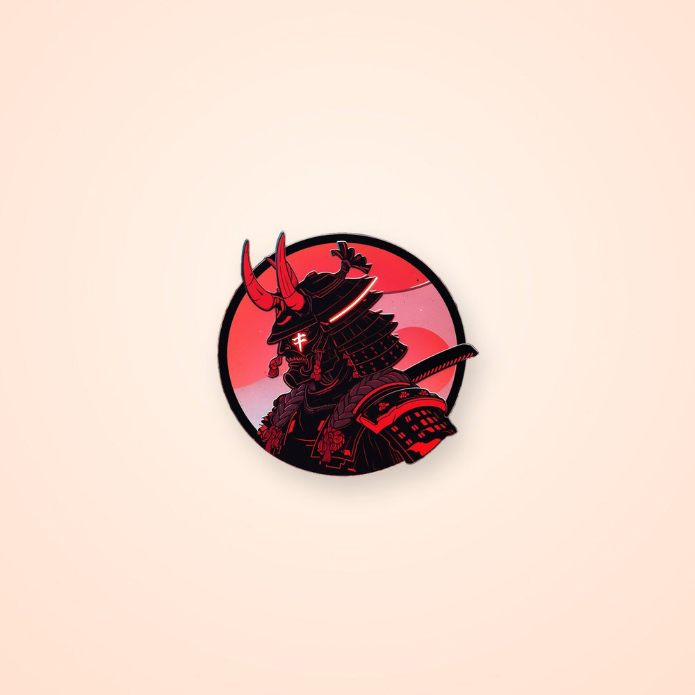 Japan Samurai Red Aesthetic Sticker