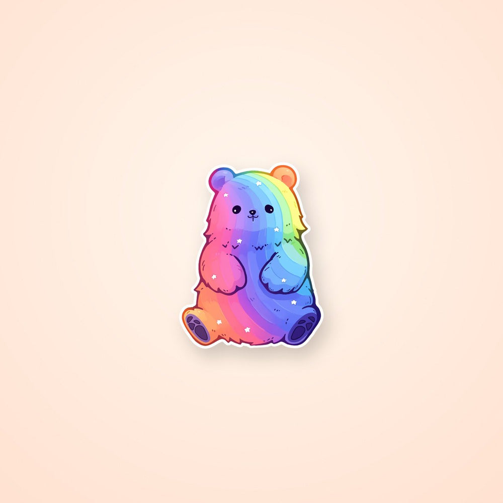 Aesthetic Rainbow Bear Sticker