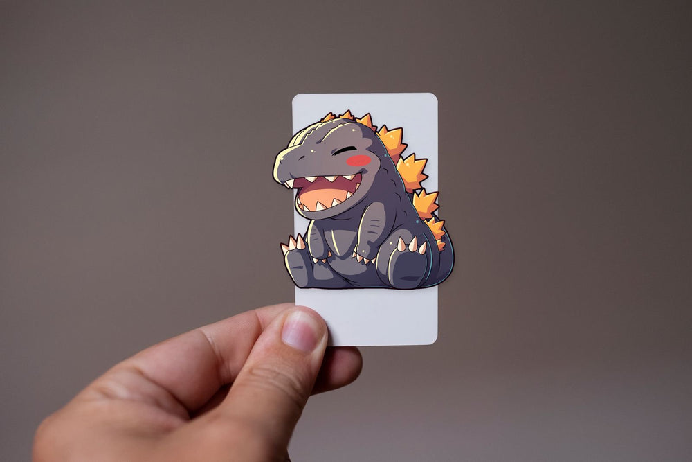 Kawaii Smiling Godzilla Sticker