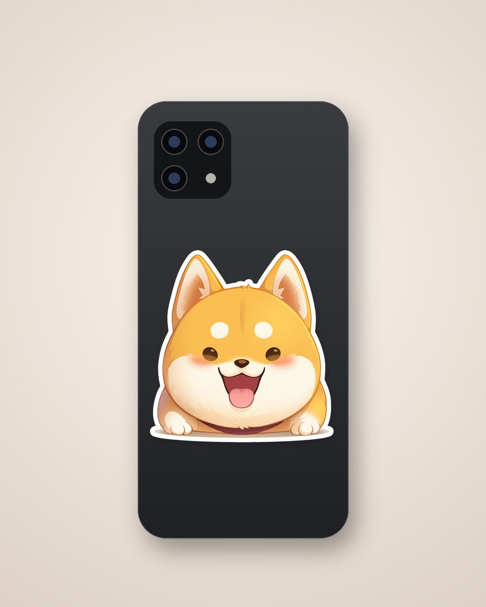 Shiba Inu Chibi Dog Face Cute Sticker
