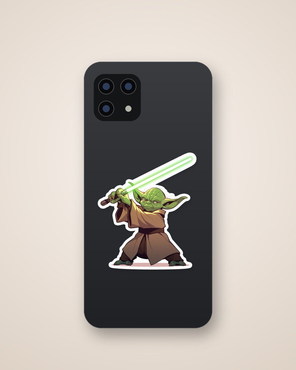Yoda Green Lightsaber Star Wars Sticker