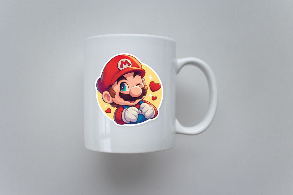Super Mario Love Hearts Sticker