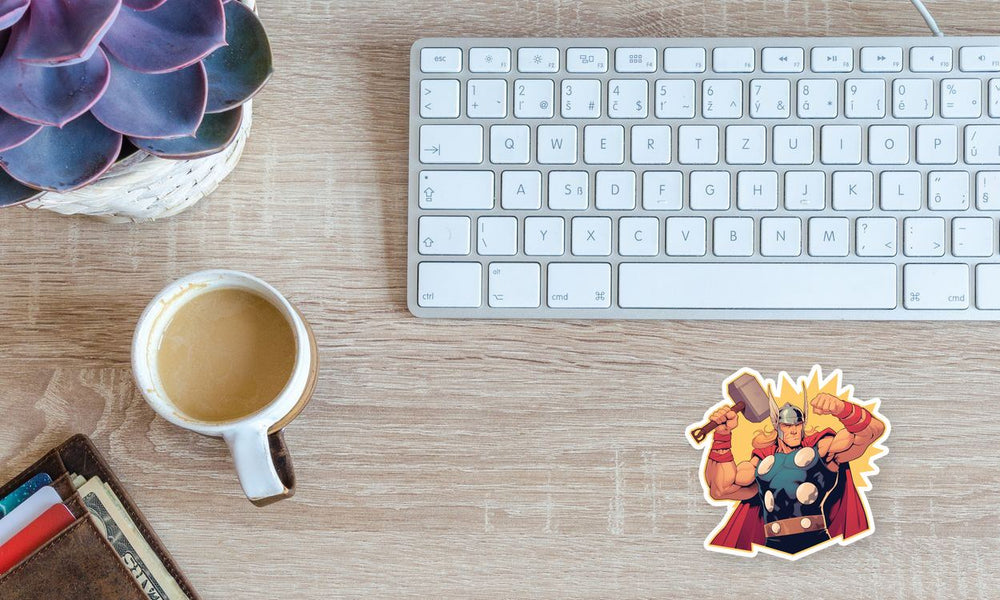 Retro Thor Marvel Superhero Sticker