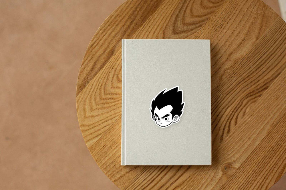 Dbz Kid Vegeta Black & White Sticker