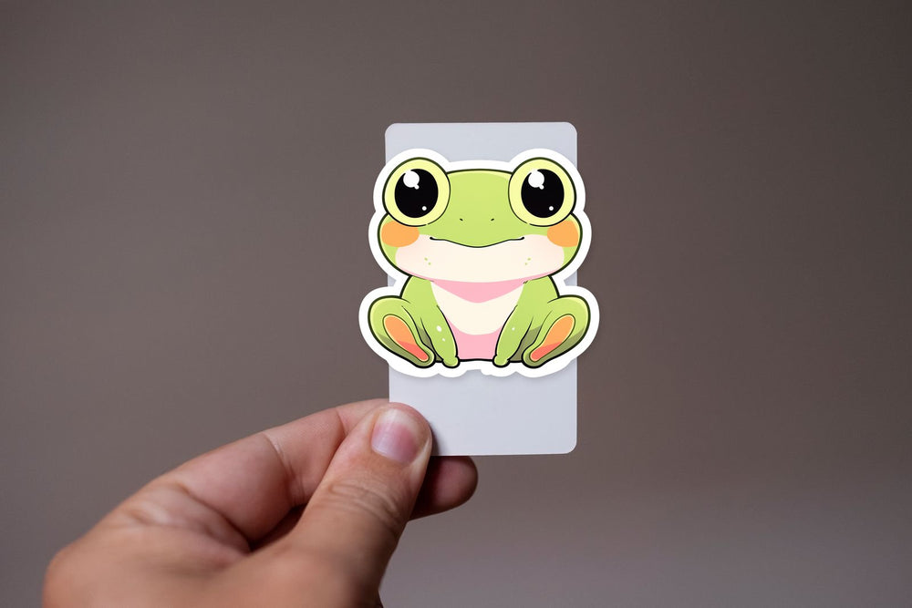 Cute Big-Eyed Frog Sticker
