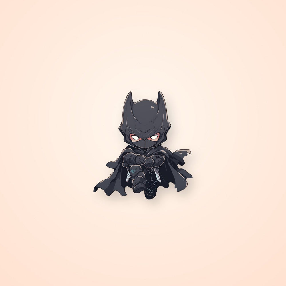 Chibi Drawn Ninja Batman Sticker