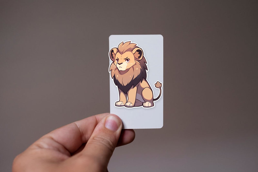 Cute Drawn Lion Sticker