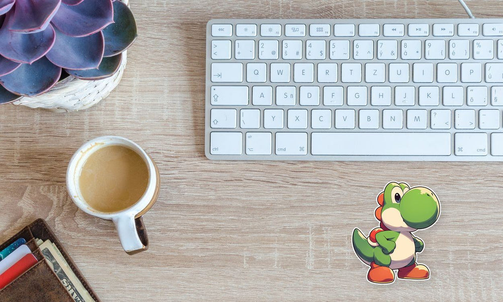 Yoshi Determined Pose Sticker